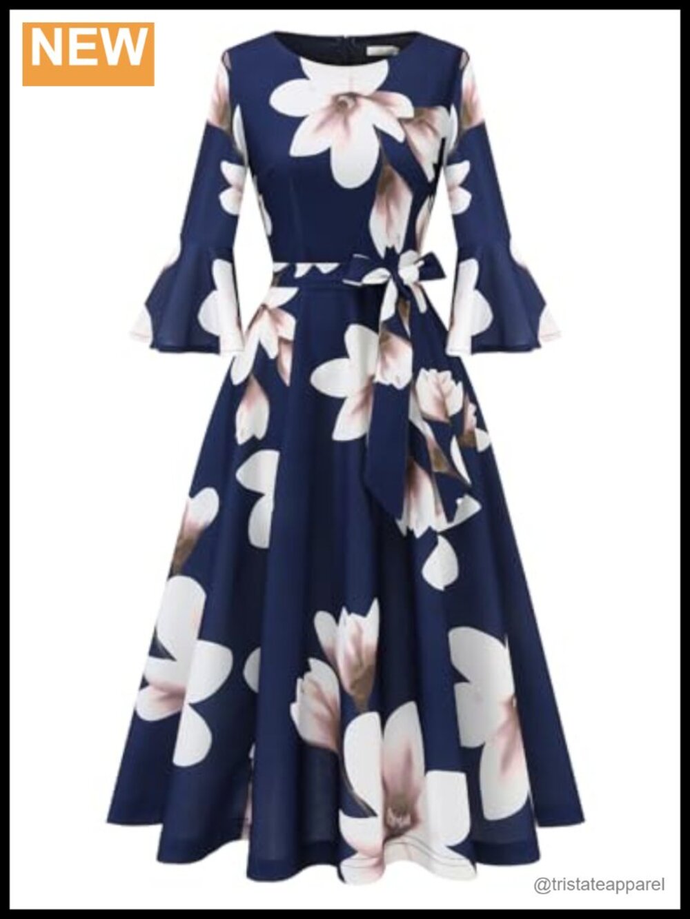 Vintage Church Dress Cocktail Tea Party A-Line Midi Dress